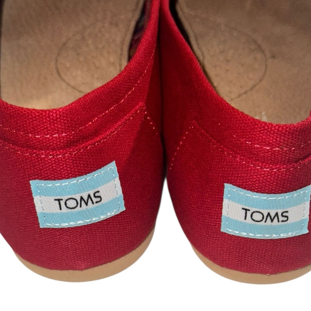 Toms Red Women's Flats - Picture 5 of 10